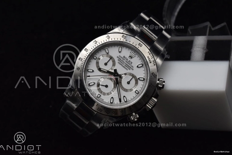 on Bracelet SS V Best QF 771 1:1 Edition WeatherProof 116520 White Dial SA4130 Daytona 0411